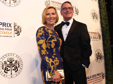 Liz Rodbell, president of Hudson's Bay Co., with her husband, Mitchell, at the Governor General's Performing Arts Awards Gala, held at the National Arts Centre on Saturday, June 11, 2016.