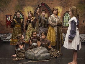 Lucy and the Beaver family rehearse a scene from The Lion, the Witch and the Wardrobe. OYP Theatre School's production of C.S. Lewis's classic children's story takes place on June 10 and 11 at the Shenkman Arts Centre.