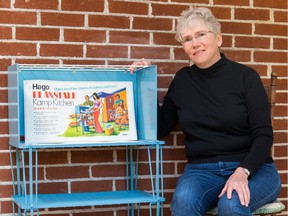 Mary Ellen Kot shows off the Beanstalk Kamp Kitchen she found last fall.