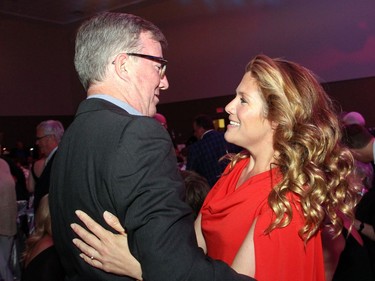 Mayor Jim Watson and Sophie Grégoire Trudeau greeted each other with a warm hug at the Igniting the Spirit Gala: The Power of Transformation, held at the Ottawa Conference and Event Centre on Tuesday, June 21, 2016 in support of the Wabano Centre for Aboriginal Health.