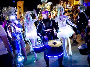 Bank Street turned into a carnival on the weekend for Glowfair, one of  half a dozen outdoor festivals in town on the weekend.