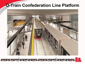 The O-Train Confederation Line platform.