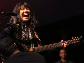 Buffy Sainte-Marie performing at Confederation Park during the Ottawa Jazz Festival in Ottawa Tuesday June 28, 2016.