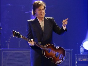 Files:  Paul McCartney performs in concert at the Canadian Tire Centre on July 7, 2013.