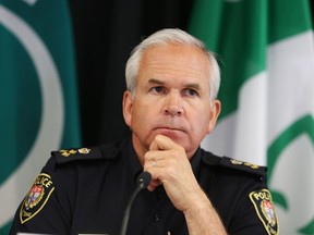 Ottawa police Chief Charles Bordeleau during the Rideau St. sink hole press conference at Ottawa City Hall, June 08, 2016.