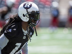 Ottawa Redblacks DB Abdul Kanneh during practice at TD Place on Tuesday, June 21, 2016.