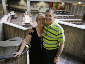 Pierre Gougeon, 62, and Marlyne Beauvais-Gougeon, 60, met at Algonquin College in the 1970s and celebrated their 40th anniversary there with a tour and dinner, on June 25, 2016. (David Kawai)