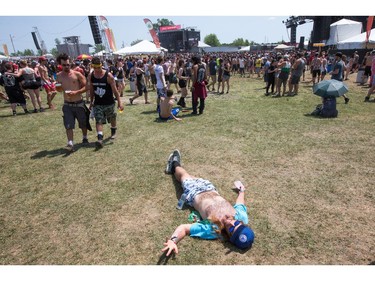 Punk rock fans get into the spirit as the annual Amnesia Rockfest invades the village of Montebello in Quebec, about an hour away from Ottawa and Montreal.