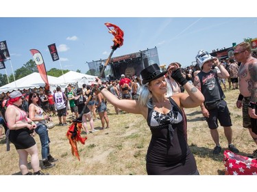 Punk rock fans get into the spirit as the annual Amnesia Rockfest invades the village of Montebello in Quebec, about an hour away from Ottawa and Montreal.
