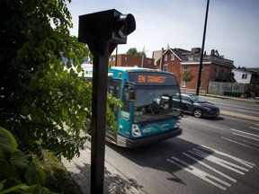 On Monday, the city unveiled a new red-light camera at the intersection of St. Joseph Boulevard and Old Tenth Line Road. It is the first of five new cameras to be installed before the end of 2016. The photo above is of a red-light camera on King Edward Avenue at St. Andrew and St. Patrick streets.