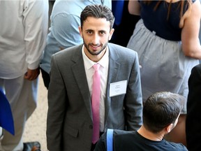 Samer Al Jbawi came from Syria December 28, 2015. Dressed in a good suit with a briefcase, the university-educated father of two hopes for good employment, but is willing to start anywhere, he says.   More than 250 recently-arrived refugees from Syria attended a job fair at Ottawa City Hall Thursday (June 16, 2016). "Pathways to Employment for Refugees" is designed as an opportunity for local employers to meet potential employees and for refugees to network and learn about the Ottawa job market.