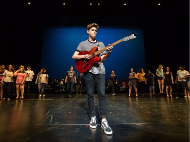 The Cappies Chorus rehearse a musical number, prior to the start of the 11th annual Cappies Gala awards, held at the National Arts Centre, on June 05, 2016, in Ottawa, Ont.  (Jana Chytilova / Ottawa Citizen)   ORG XMIT: 0605 CapGala JC 08