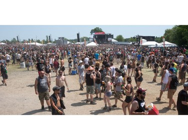 The crowds begin to build as the annual Amnesia Rockfest invades the village of Montebello in Quebec, about an hour away from Ottawa and Montreal.