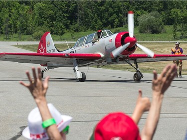The Yak Attack arrives to waves as Vintage Wings of Canada put on their annual Wings Over Gatineau Airshow.