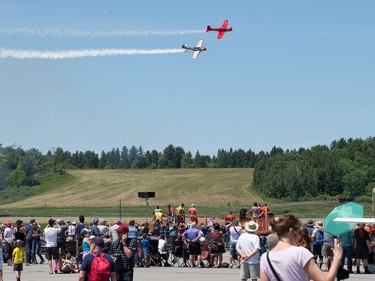 The Yak Attack over the runway as Vintage Wings of Canada put on their annual Wings Over Gatineau Airshow.