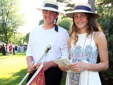 Adam Ashton, dressed as a gondolier, and his sister, Sarah, helped out at the Venice-themed garden party and concert hosted by the Italian ambassador at his official residence in Gatineau on Tuesday, July 5, 2016, in support of the Friends of the National Arts Centre Orchestra.