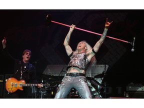 Singer Daniel "Dee" Snider of the US heavy metal band "Twisted Sister" performs during a concert at the "Red Stage" under the "Nova Rock 2016" Festival on June 12, 2016 in Nickelsdorf. /
