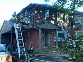 Fire on Blossom Drive was quickly extinguished Tuesday.