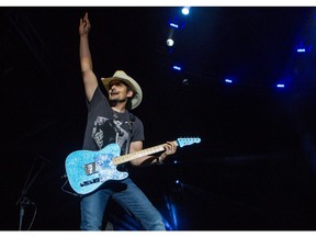 Brad Paisley performs on the City Stage at Ottawa Bluesfest on Wednesday July 13, 2016.