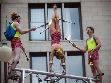 Buskers performing down on Sussex on Canada Day, Friday, July 1, 2016.