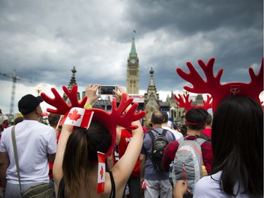 Canada Day festivities in downtown Ottawa, Friday July 1, 2016.