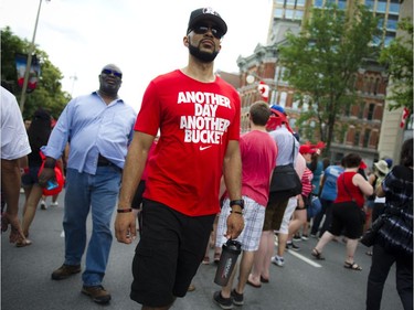 Canada Day festivities in downtown Ottawa, Friday July 1, 2016.