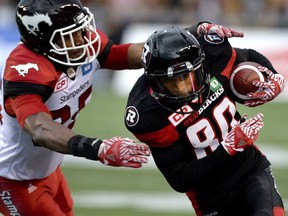 The Ottawa Redblacks' Chris Williams was "The Man" against Calgary, with 10 catches for 130 yards and three touchdowns.