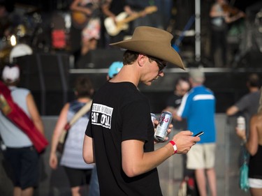 Cowboy hats and short shorts seem to be a popular fashion trend at Bluesfest.