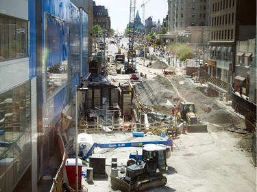 Day 11: Daily progress photo of the Rideau Street sinkhole Saturday June 18, 2016.