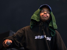 Earl Sweatshirt performing on the City Stage at Ottawa Bluesfest on Saturday July 9, 2016.