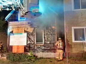 Firefighters called two alarms on this blaze in an empty house on Carruthers Street in Mechanicsville Wednesday morning. A neighbouring family was displaced but there were no injuries. Scott Stilborn via Twitter