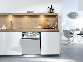 Miele's Futura Diamond Series integrated dishwasher opens with a knock.