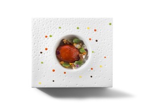 Arzak's red space egg dish