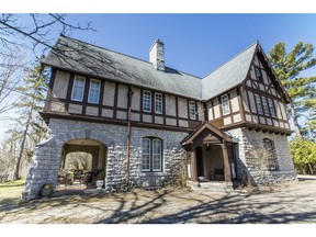 This Gothic Revival-style home at 297 Strathburn St. in Almonte was built in 1870 and remodelled in Tudor Revival style in 1916 and includes eight bedrooms and 10 fireplaces.