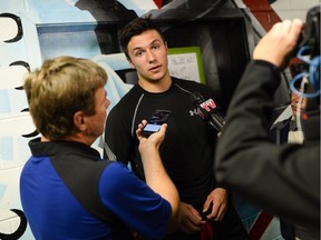 Gabriel Gagne, seen talking with media at Senators development camp on Saturday, July 2, 2016, says he knows what he needs to do to take the next step as a player.