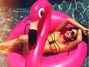 This giant pink flamingo pool float is sure to add a splash of colour to your backyard pool.