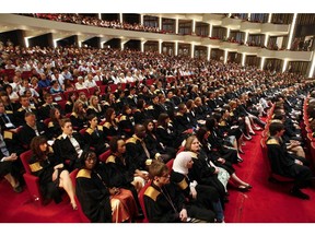 A university convocation ceremony: Higher education is good for some, but not all, young people.