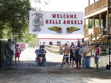 Hells Angels members from across the country were at the Hells Angels Canada Run annual convention taking place at the Carlsbad Springs Clubhouse Saturday July 23, 2016.   Ashley Fraser/Postmedia