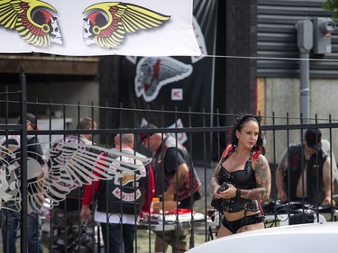 Hells Angels members from across the country were at the Hells Angels Canada Run annual convention taking place at the Carlsbad Springs clubhouse on Saturday, July 23, 2016. A few women showed up at the convention.