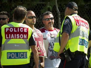 Hells Angels members from across the country were at the Hells Angels Canada Run annual convention taking place at the Carlsbad Springs Clubhouse Saturday July 23, 2016. Police liaisons were the communication between the bikers, the media and the police.