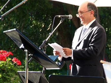 Italian Ambassador Gian Lorenzo Cornado welcomed 300 guests to his official residence in Gatineau on Tuesday, July 5, 2016 for a garden party and outdoor concert held in support of Friends of the National Arts Centre Orchestra.