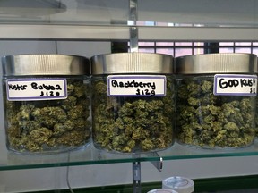 The pot is sold from glass jars at Ottawa's Green Tree marijuana dispensary, on Montreal Road.
