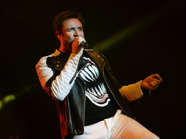 Duran Duran's Simon Le Bon performs on the City Stage.