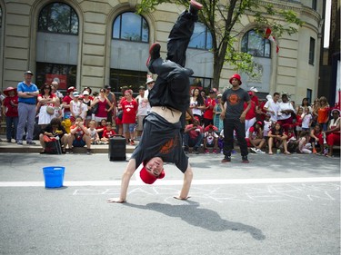 Lucas Granzotto-Martin of the Deadly Venoms Crew performed in downtown Ottawa on Canada Day, Friday, July 1, 2016.