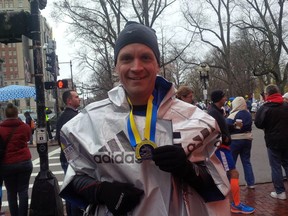 Mark Sutcliffe, upon finishing the Boston Marathon.