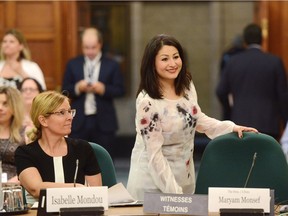 Democratic Institutions Minister Maryam Monsef., shown here during her appearance before the special committee, has promised to give its recommendations careful consideration.