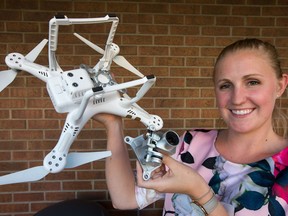 Melissa Presz found a crashed drone at Nepean Point on Sunday, and took to Twitter, Facebook and Reddit to try to find the owner. The model is a DJI Phantom with a 4K camera.
