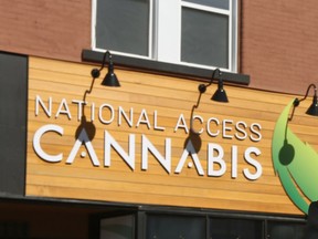 National Access Cannabis offers its wares at a storefront on Wellington Street West.