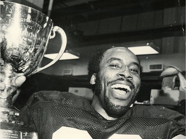 November 1976 photo of Ottawa Rough Rider player Art Green. (Lynn Ball/Ottawa Citizen)