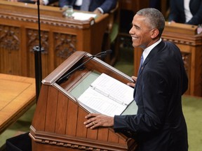 U.S. President Barack Obama charms the House of Commons on Wednesday, June 29, 2016.